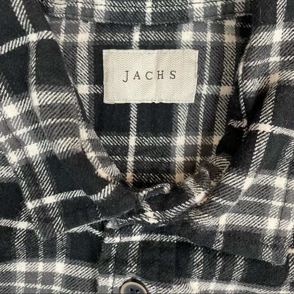 Jachs Black Plaid Button Down Flannel Shirt - Picture 3 of 10